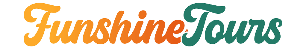Funshine tours written in script font